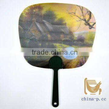 Fansional 3D lenticular hand fan,plastic promotional advertising fan