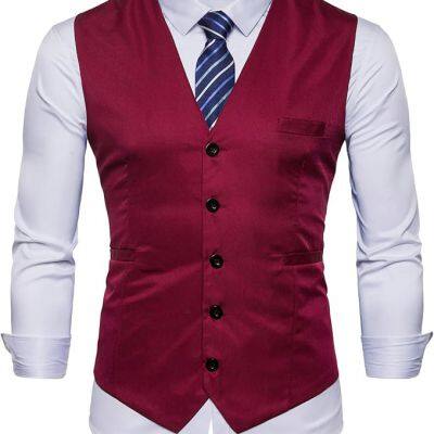 Mens Formal Business Vest for Suit or Tuxedo