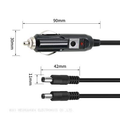 High quality cigarette lighter plug to DC plug power cable 12V 24V Cigarette Lighter Adapter Charge Cable