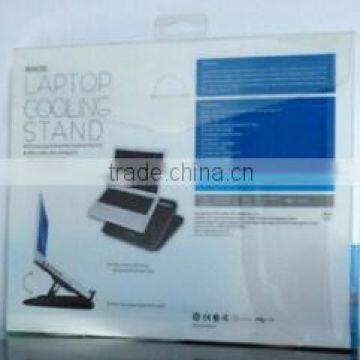 plastic laptop cooling stand packaging box