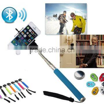 Extended wireless stainless stick handel bluetooth shutter button for cell phone