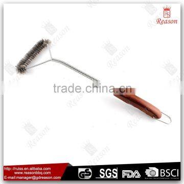 Wooden handle long handle wire bbq grill brush                        
                                                                                Supplier's Choice