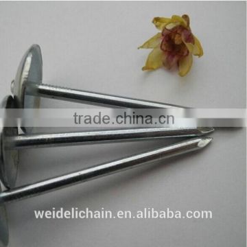 Q195 Galvanized Umbrella Head Roofing Nails With smooth shank