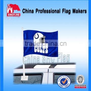 World cup soccer logo car flags plastic car window flag poles