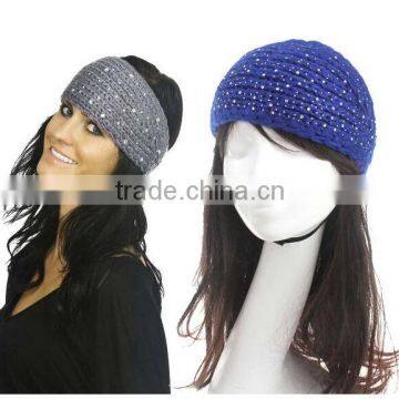 Crystal Stone Crochet Girl Hair Headband