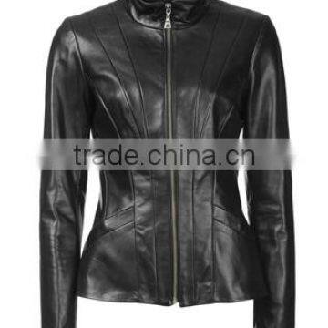 China Factory wholesale ladies fashion leather jackets korea