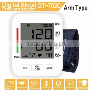 2015 new style hot sale Large LCD display digital blood pressure monitor