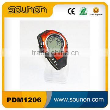 Promotional Premium Pedometer Sport Watch 2015,LED Watch Sport Stainless Steel Back