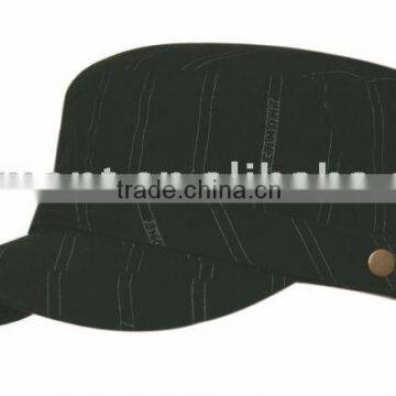 plain mens flat top cotton army cap