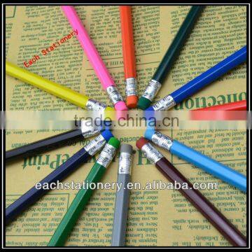 7" Wooden Printing HB Pencils with Eraser On Top