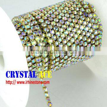 China Factory wholesale rhinestone chain, rhinestones cup chain for decoration