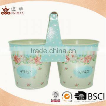 Twins design useful antique water bucket with nice look