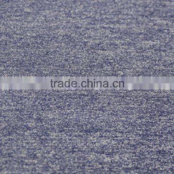 Wholesale Stock Grey Jersey Microfiber Melange Single Jersey Sports Shirt Fabric photo-2