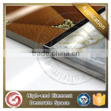 U shape stainless steel tile outside corner trim for wall