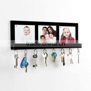 Wall Mounting Acrylic Photo Frame With Key Holder