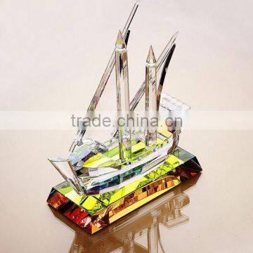 Top quality crystal ship model