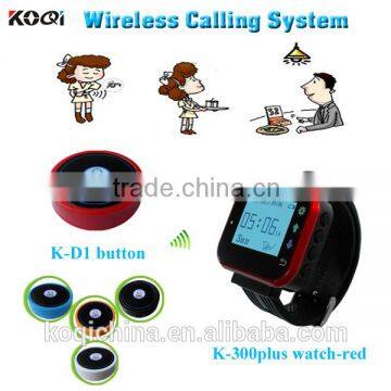 Alpha numeric watch pager wireless restaurant tea house call waiter server Pager Service System