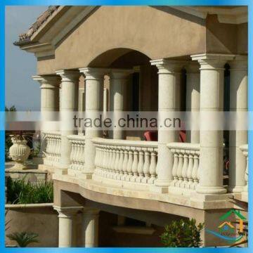 Architectural stone stair balustrades