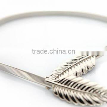 Gold Leaves Chain Belt Women's Waist Elasticity Waist Belt photo-3