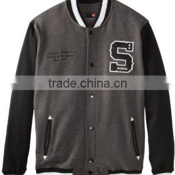 sports cotton material fleece varsity jacket,custom sportswear cotton fleece varsity jacket,sportswear cotton fleece varsity