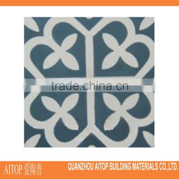 Blue texture cement floor tile indoor home decoration cement material tiles 20x20cm orient cement tiles handmade printing price