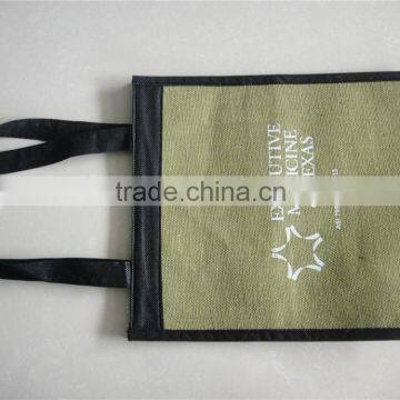 Customized screen printing jute carry bag wholesale