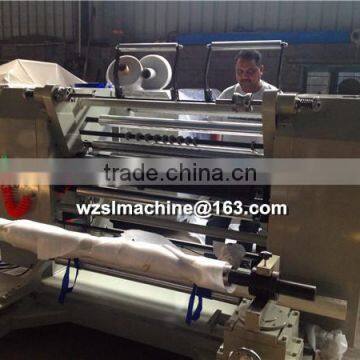 Full Automatic Coreless Pre Stretch Film SlittingRewinder Machine