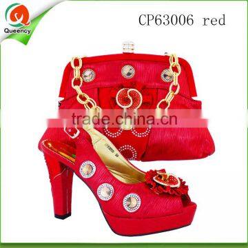 women high heel dress shoes italian women shoes and clutch bag to match CP63006