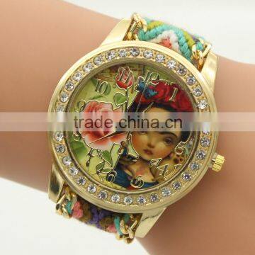 Fashion With Jewelry Diamond Round Face Chinese Wholesale Cheap Ladies Watches Brands