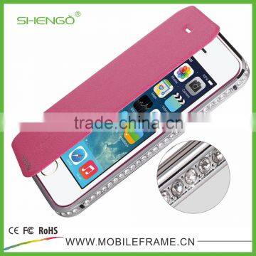 Shengo Unique PU Leather Dot View Phone Case for IPhone 5