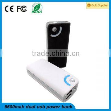 universal battery rechargeable power bank source 5600mah