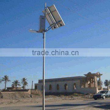 40w Solar Street Light Work in Middle East, 7m Light Pole , 2 Years Warranty