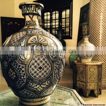 Moroccan Ceramic Hand Painted Vase