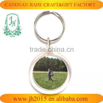 promotional clear custom key chain souvenir plastic frame key chain picture insert logo keyring acrylic keychain photo