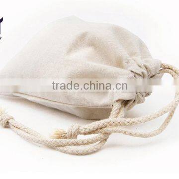 Organic Cotton Drawstring Bag for Storage Small Drawstring Gift Bag photo-2