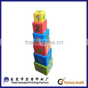 10pcs stack handmade cardboard nested toys blocks