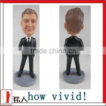 custom personalized polyresin business male bobblehead