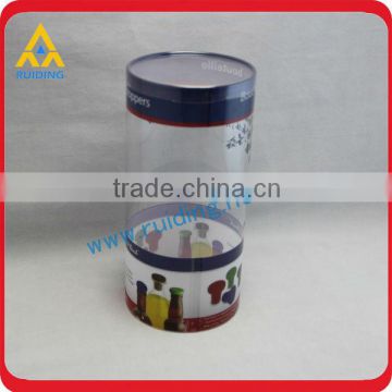 clear plastic cylinder packaging