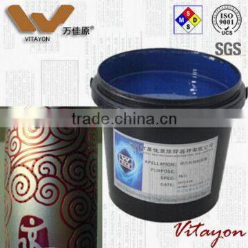 High resolution photosensitive anti etching ink for metal, watch, label, hardware