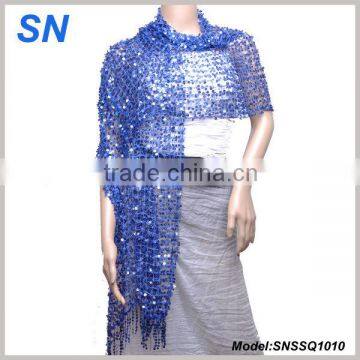 Fishnet Sequined Paillette Scarf shawl