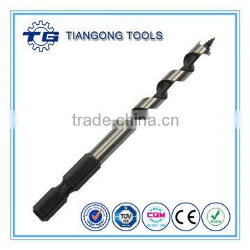 High carbon steel hollow center flute wood auger drill