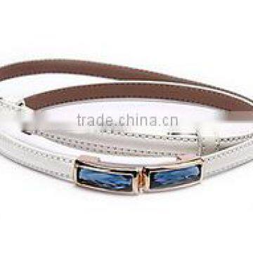 Fashion Design PU Belt With Stone Buckle for Lady photo-3