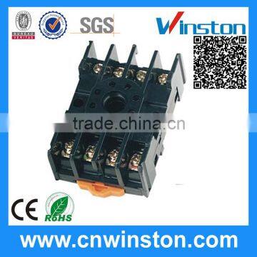 PF085A General Purpose 8 Pin Round Type Waterproof 300VAC 10A Non-finger Protected Relay Socket with CE