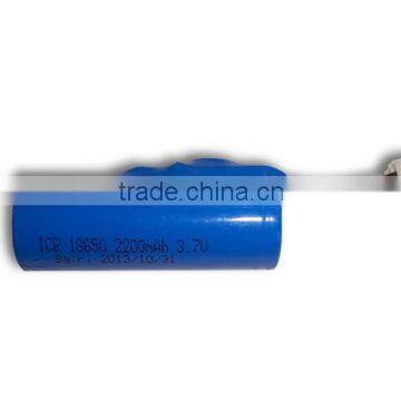 rechargeable li ion battery 18650 3.7v 2200mah