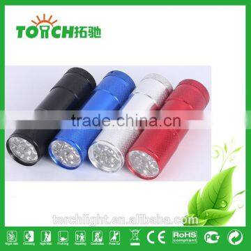 Hot Mini Cheap Aluminum 9 LED Flashlight for Promotion Gift LED Flashlight photo-5