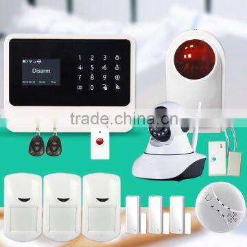 Multi-language wireless alarm system work with ip camera & gsm home alarm system smart home wifi alarms instruction in russian