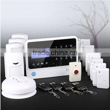 German+Russian+Spanish voice alert Emergency alarm/wireless gsm alarm system with smart RFID keypad for family safety