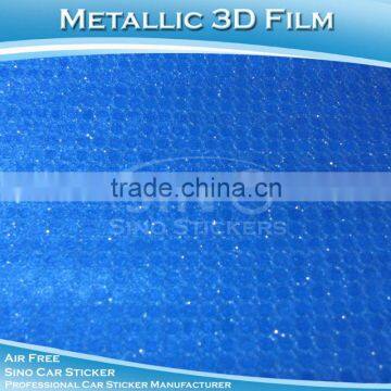 Fast Delivery Air Free Channel Metallic Chrome Blue Auto Wrap Vinyl Sticker photo-2