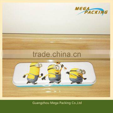 Hot selling competitive price cartoon pencil case/pencil tin box for kids and boys