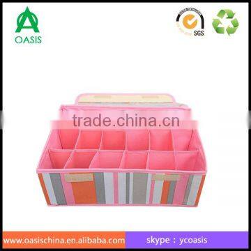 Oxford foldable storage box with transparent PVC window